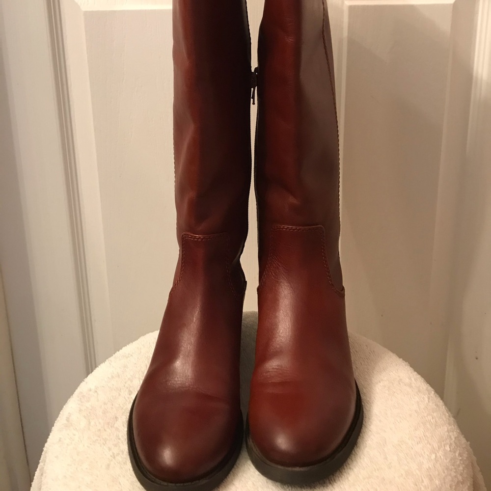 Inc Fawn Riding Boots cognac color